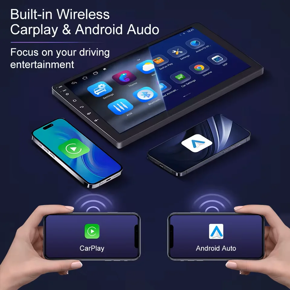 أندرويد 15 12G + 256GB Carplay اللاسلكية لسيارة جيب كومباس 2 MP 2016 - 2018 راديو السيارة الوسائط المتعددة مشغل فيديو نظام تحديد المواقع والملاحة DSP DVD