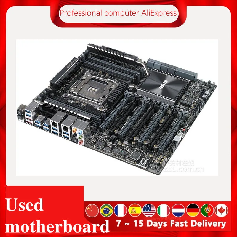 For ASUS X99-E WS Used original For Intel C612 Server Workstation Socket LGA 2011 V3 DDR4 X99 Motherboard