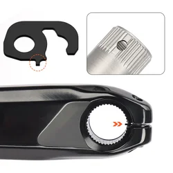 1pc Bicycle Hollow Chainring Anti-loosening Gasket Suitable For Shimano Locking Plat Metal Black Crank Gasket Bike Accessories
