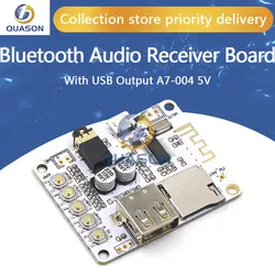 Bluetooth Audio Receiver board with USB TF card Slot decoding playback preamp output A7-004 5V 2.1 Wireless Stereo Music Module