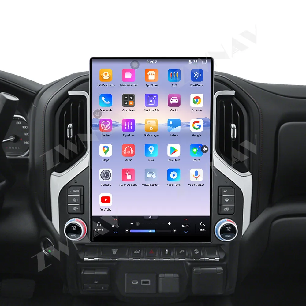 For Chevrolet Silverado 2019-2022 Android 13.0 Car Radio 15.6“ Touch Screen Navigation Wireless GPS Stereo Multimedia Player