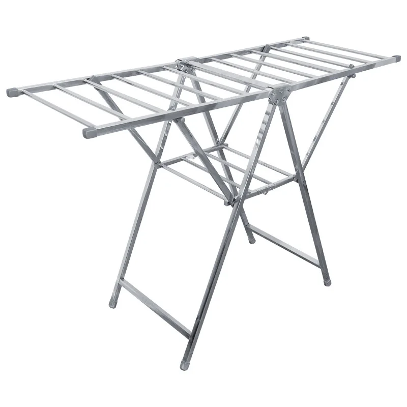 

Indoor Cool Hanger, Baby Diaper Rack, Balcony Drying Rack, Household Folding Stainless Steel Wing Drying Rack
