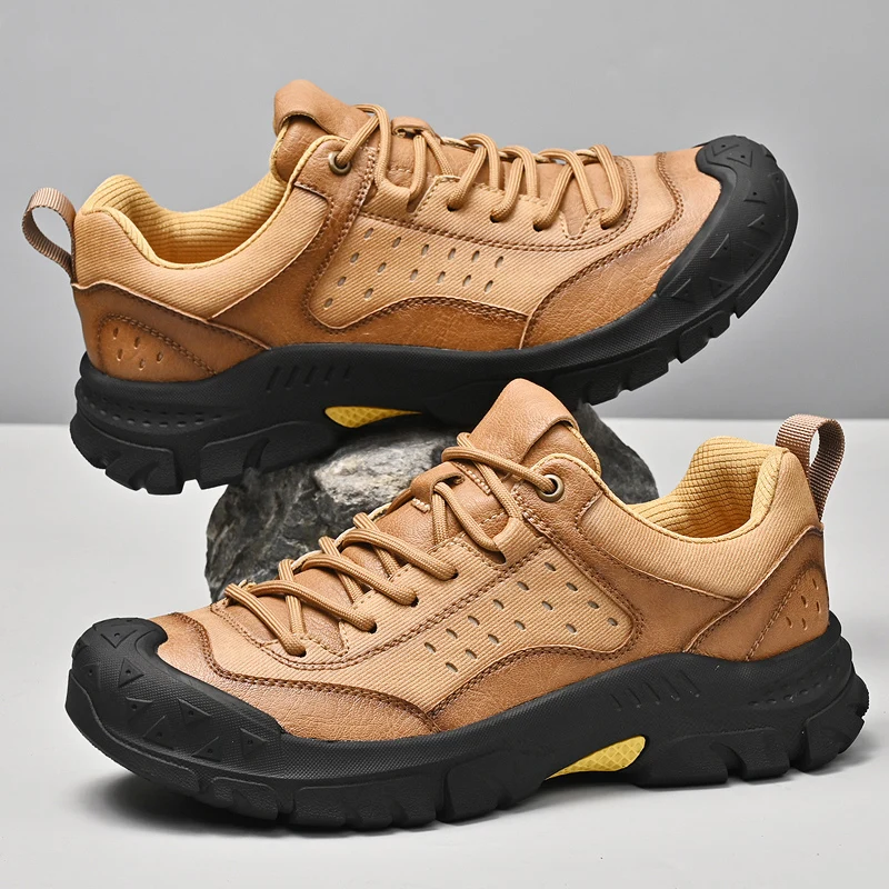 Classic Men Seasonal New Casual Sports Shoes Breathable  Comfortable Splicing Youthful Fashionable Hiking Shoes