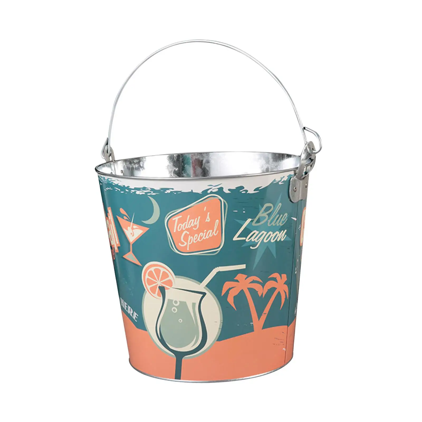 

Round Wine Bucket Ice Container Party Beverage Bin for Restaurant Freezer Cocktail Bar Party Champagne Bottles Home KTV Clubs