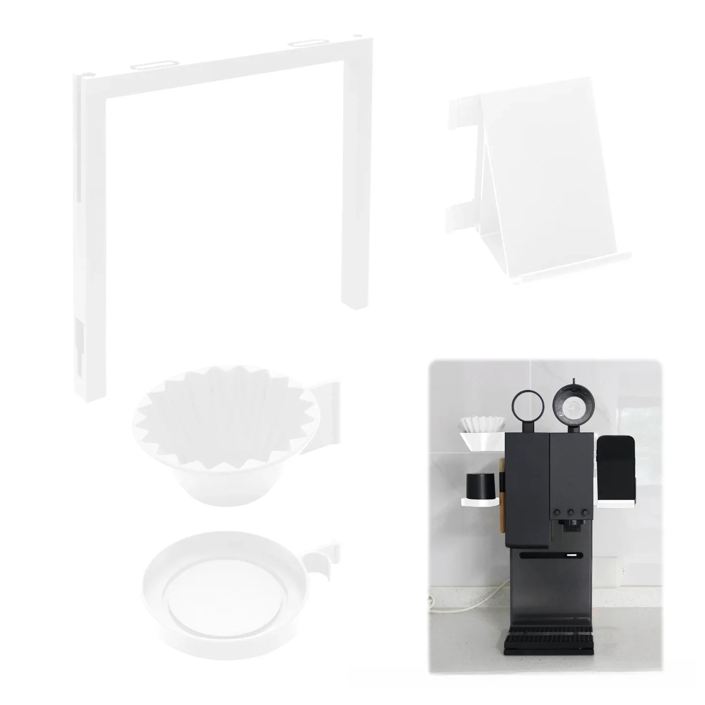 For Bloom Studio Type Filter Cup and Brush Storage Rack 34.5x10.6x14.6CM Material for Chip Cards Accessories Organizer