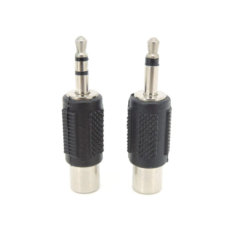 1Pc Audio RCA Jack Connector To Jack 3.5 MM male to RCA female Mono 2/3 pole Stereo Adapter Plug for Amplifiers Headphone M20