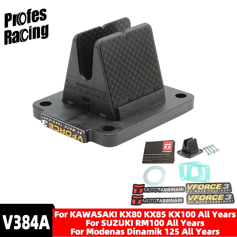 For Kawasaki KX80 KX85 KX100 Suzuki RM100 Motorcycles Modenas Dinamik 125 All Years Reed Valve V384A V Force