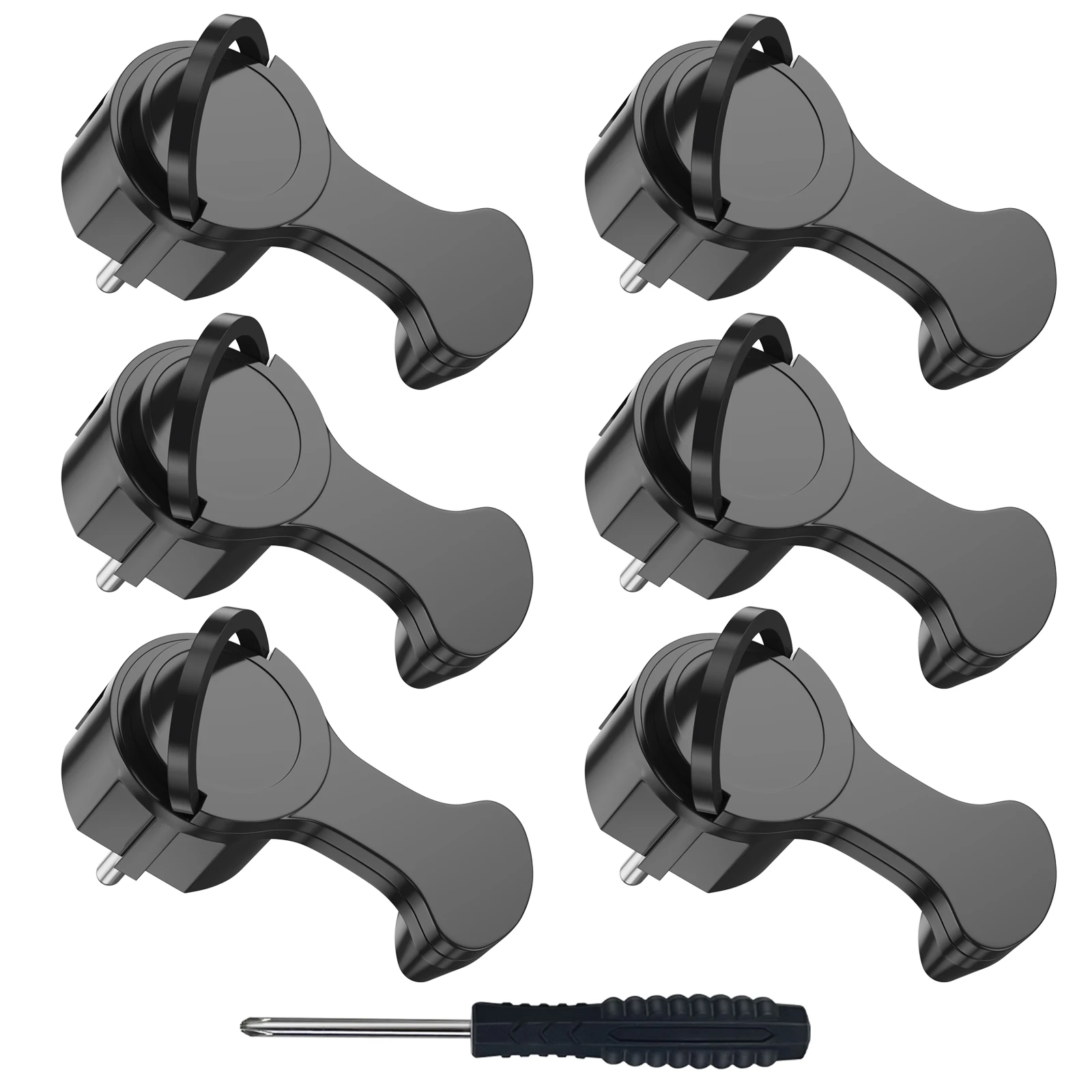 4 stuks EU platte stekkeradapters met inklapbare handgrepen voor vervangbare bedrading Schuko stopcontacten Franse Duitse standaard - afbeelding 1