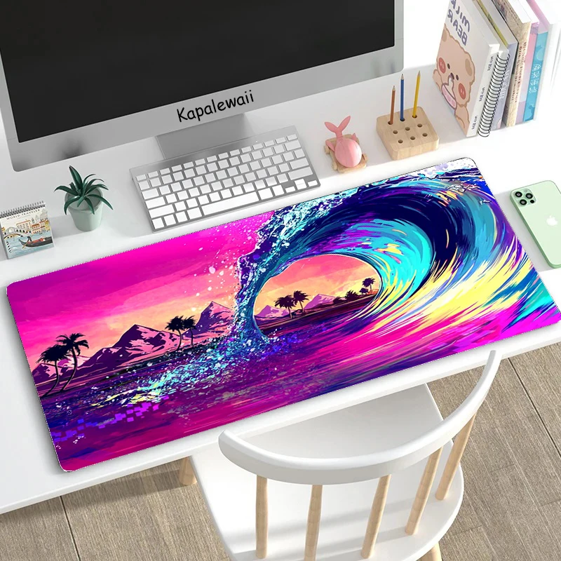 

Neon City XXL Mouse Pad Large Overlock Edge Mat Rubber Speed PC Computer Gaming Mousepad Original Waterproof Desk Keyboard Mat