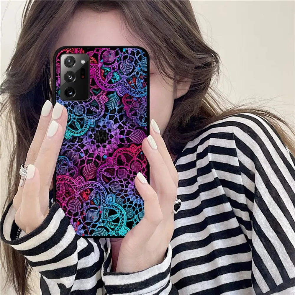 Colorful Mandala Flower Phone Case For Samsung Note 8 9 10 20 Pro Plus Lite M 10 11 20 30 21 31 51 A 21 22 42 02 03