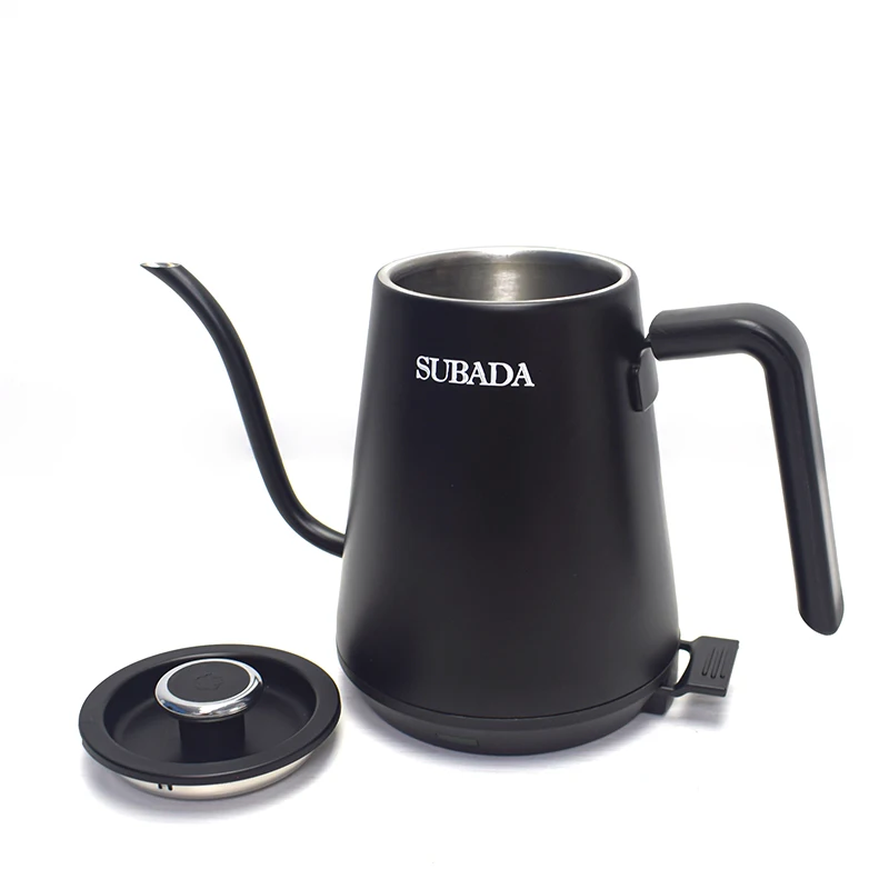 SUBADA Electric Kettle Gooseneck Temp Control & Hold Mode Fast Pour-Over Coffee & Tea Premium Stainless Steel Matte Black Finish