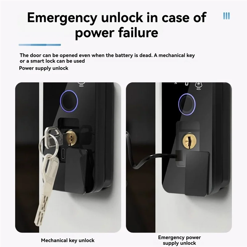 

A73T Tuya Fingerprint RFID Card Password Smart Wifi Door Lock APP Control Face Recognition Waterproof