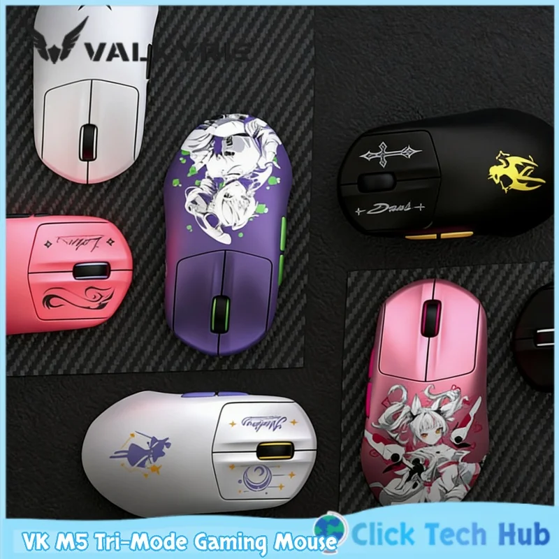 VALKYRIE VK M5/M5 Pro Tri-Mode Wireless Gaming Mouse Lightweight Ergonomic Grip For FPS Delta Esports Games Professional Gamers