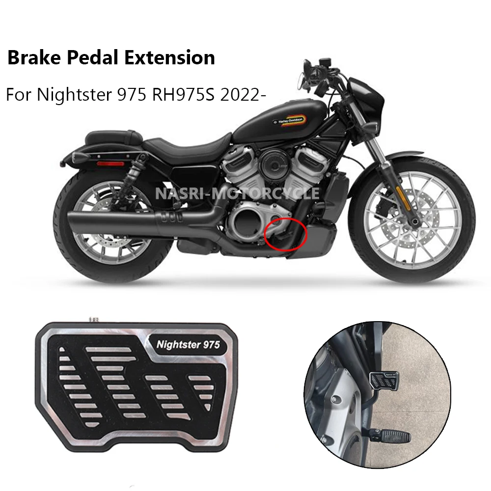 2022-2025 Motorcycle Foot Brake Lever Pedal Enlarge Extension Accessories CNC Aluminium For Harley Nightster 975 RH 975 Special