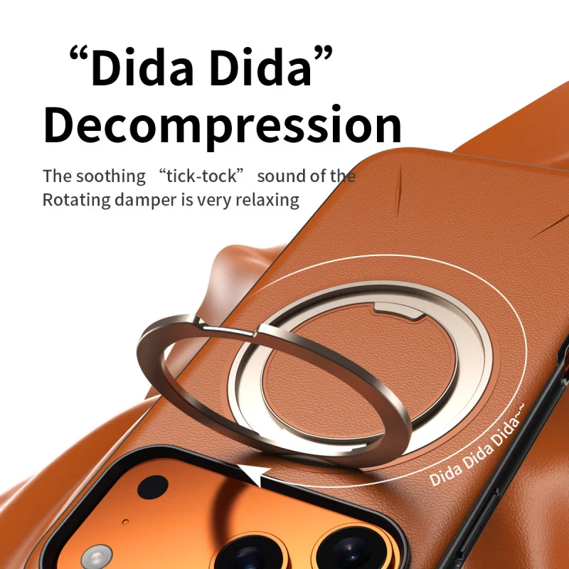 Classic Durable Silicone Leather Phone Case for iPhone 17 Pro Max Air Magsafe Vintage Back Cover Invisible Bracket Full Cover