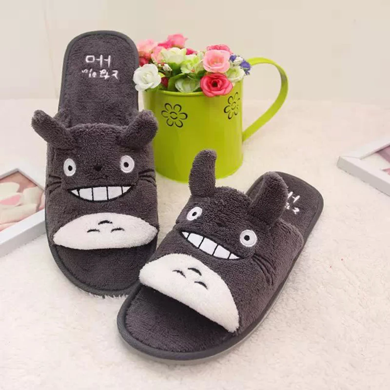 Comemore Cute Cartoon House Slippers Women Men Couples Home Slipper for Indoor House Bedroom Flat Comfortable Warm Winter Shoes