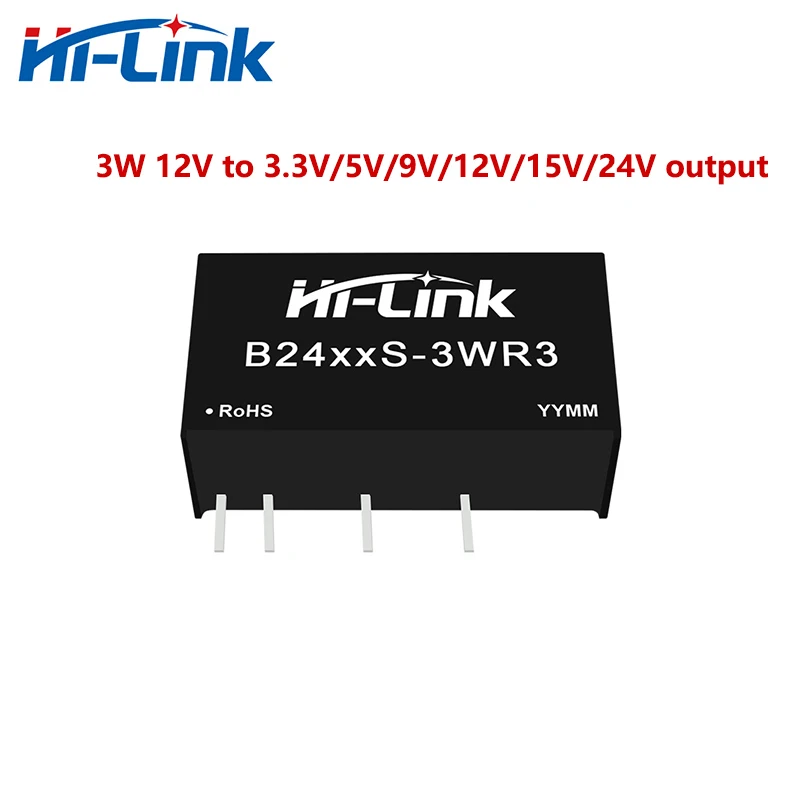 Hi-Link 10pcs/lot Manufacturer Small Size New 3W 24V B2405S-3WR3 B2412S-3WR3 B2424S-3WR3 DC DC Non-reglated Power Supply Module