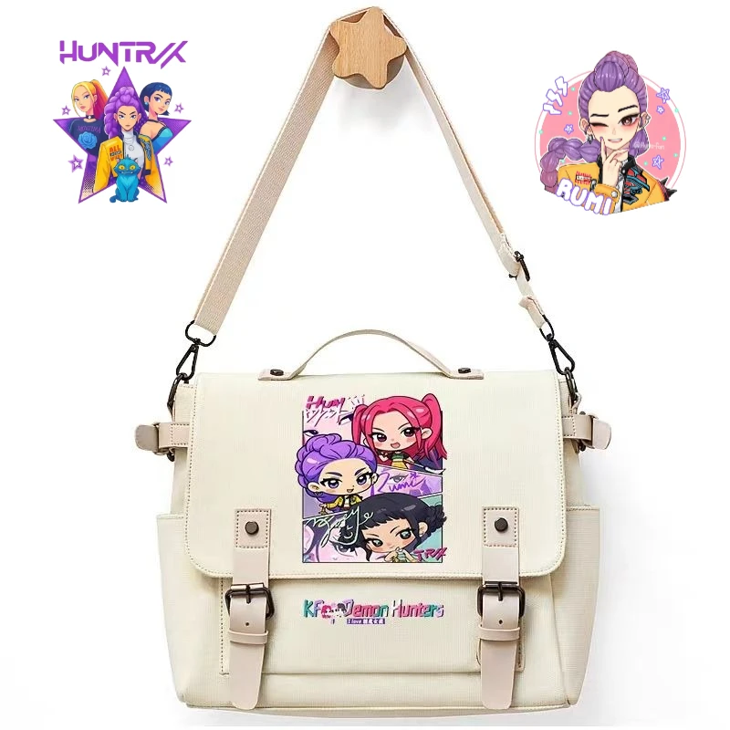 

K-Pop Demon Hunters Saja Boys animation merchandise cartoon cute crossbody canvas bag creative student school bag gift wholesale