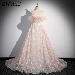 Luxury Colourful Wedding Flower Decoration Evening Dress Skirt Women Hostess Bat Mitzvah Performance Dresses Wedding Dresses