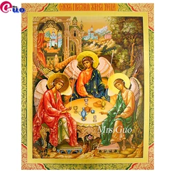 5D Diamond Painting Full Round Square Religions Pictures Of Rhinestones Diamond Embroidery Cross Stitch Holy Trinity Icons