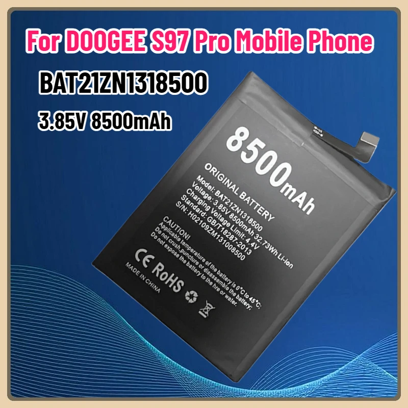 

BAT21ZN1318500 Battery for DOOGEE S97 Pro Mobile Phone Battery 3.85V 8500mAh