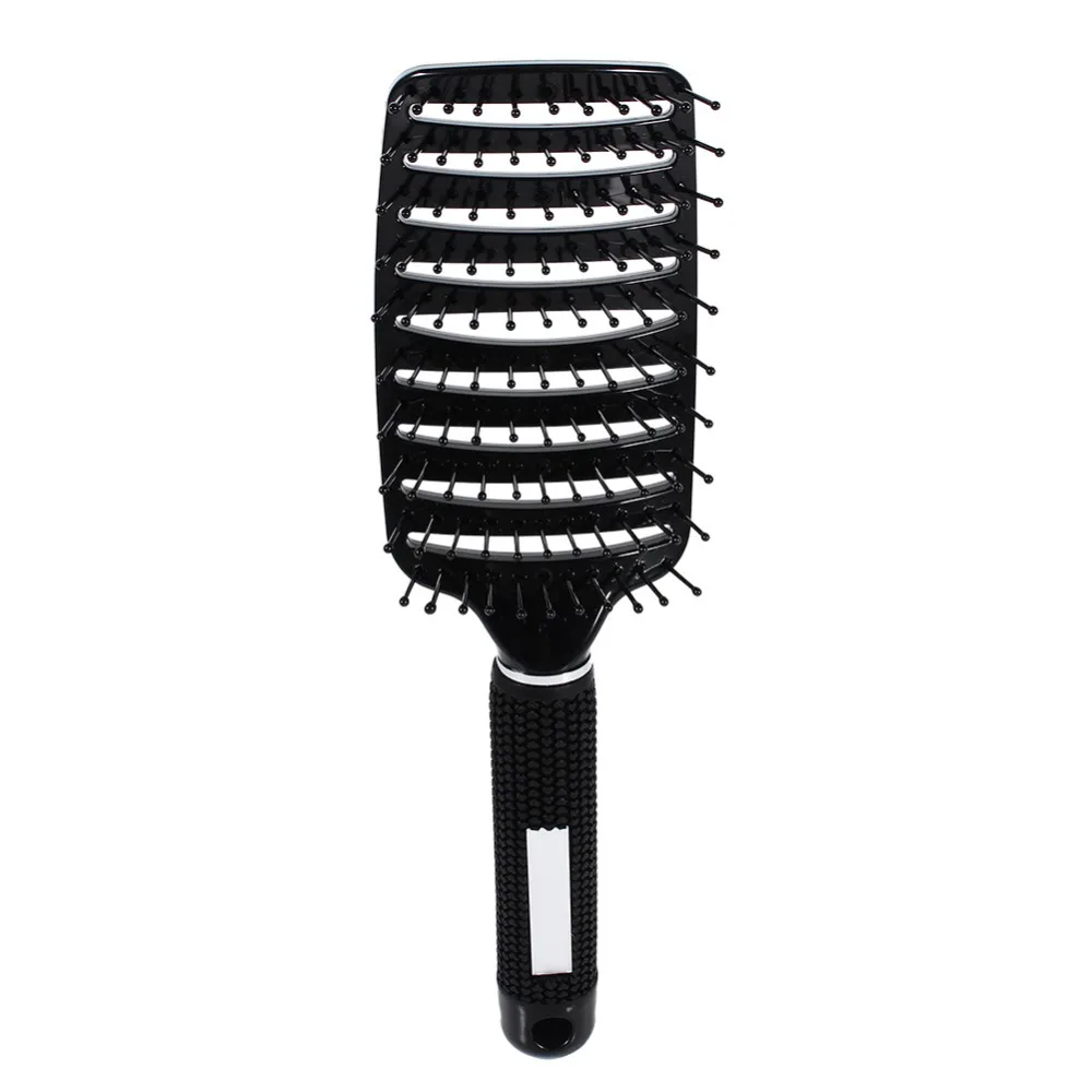 Anti Static Curved Vent Hair Comb Wide Tine Professional Barber Salon Tool Ergonomic Design Portable Massage Comb Brush