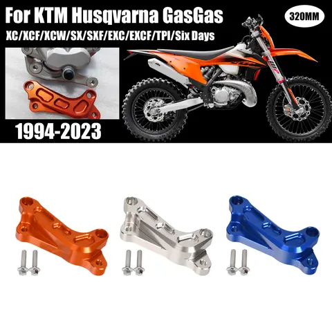 오토바이 브레이크 켈리퍼 브래킷, KTM 125 200 250 300 350 450 500 XC XCF XCW SX SXF EXC EXCF TPI, 6 일 1994-2023, 320mm