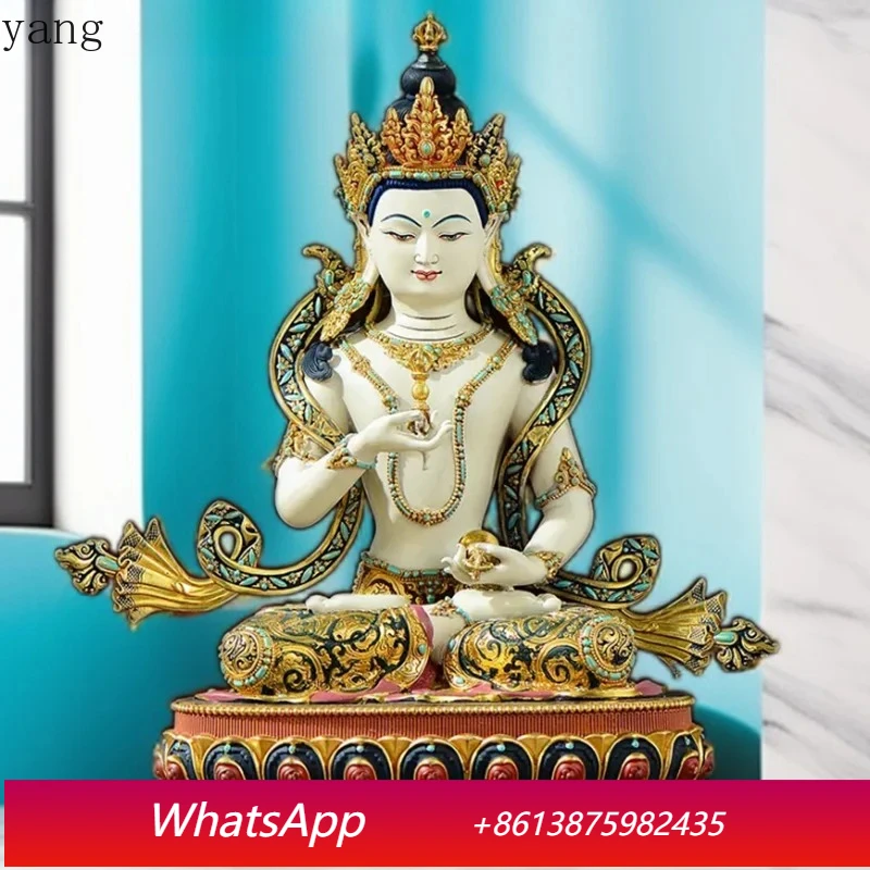 CX Copper Hand painting Vajrasattva buddha statue Nepal Tibet Vajrasattva mahasattva sculpture Large size,32cm
