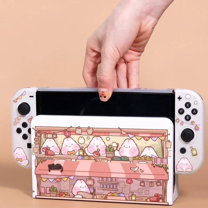 Étui lapin mignon pour Console Nintendo Switch 2 et contrôleur Joy-Con, housse rigide anti-rayures Kawaii pour coque Oled Switch