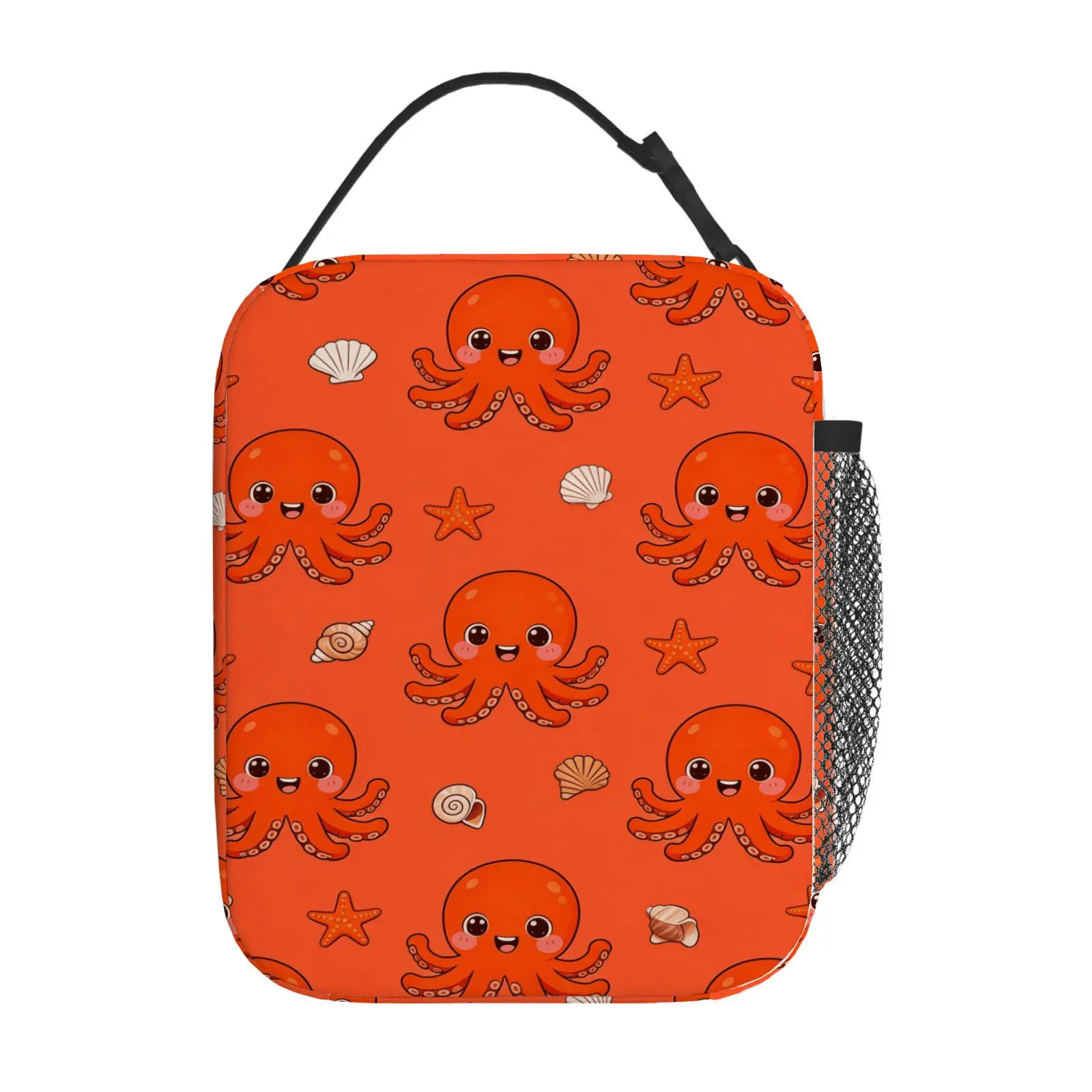

Изолированная сумка для обеда с милым принтом осьминога, портативный термоконтейнер для еды для офиса, школы, путешествий и строительных работ