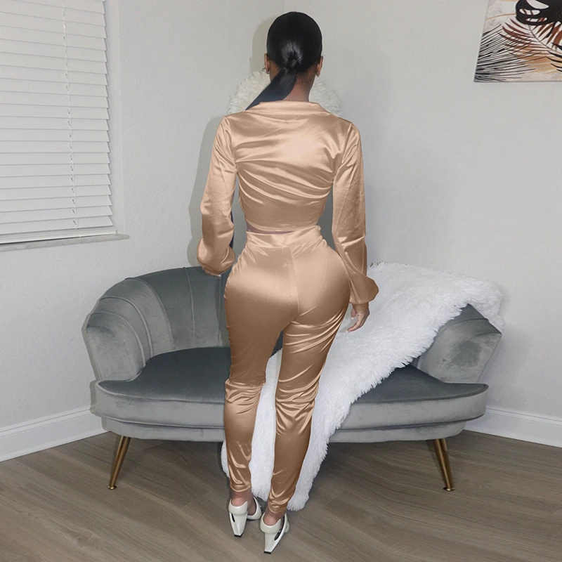 Elegant White Two Piece Set Women Top and Pants Suit Sexy Party Club Outfits for Women Co Ord Set Women Fall Matching Sets