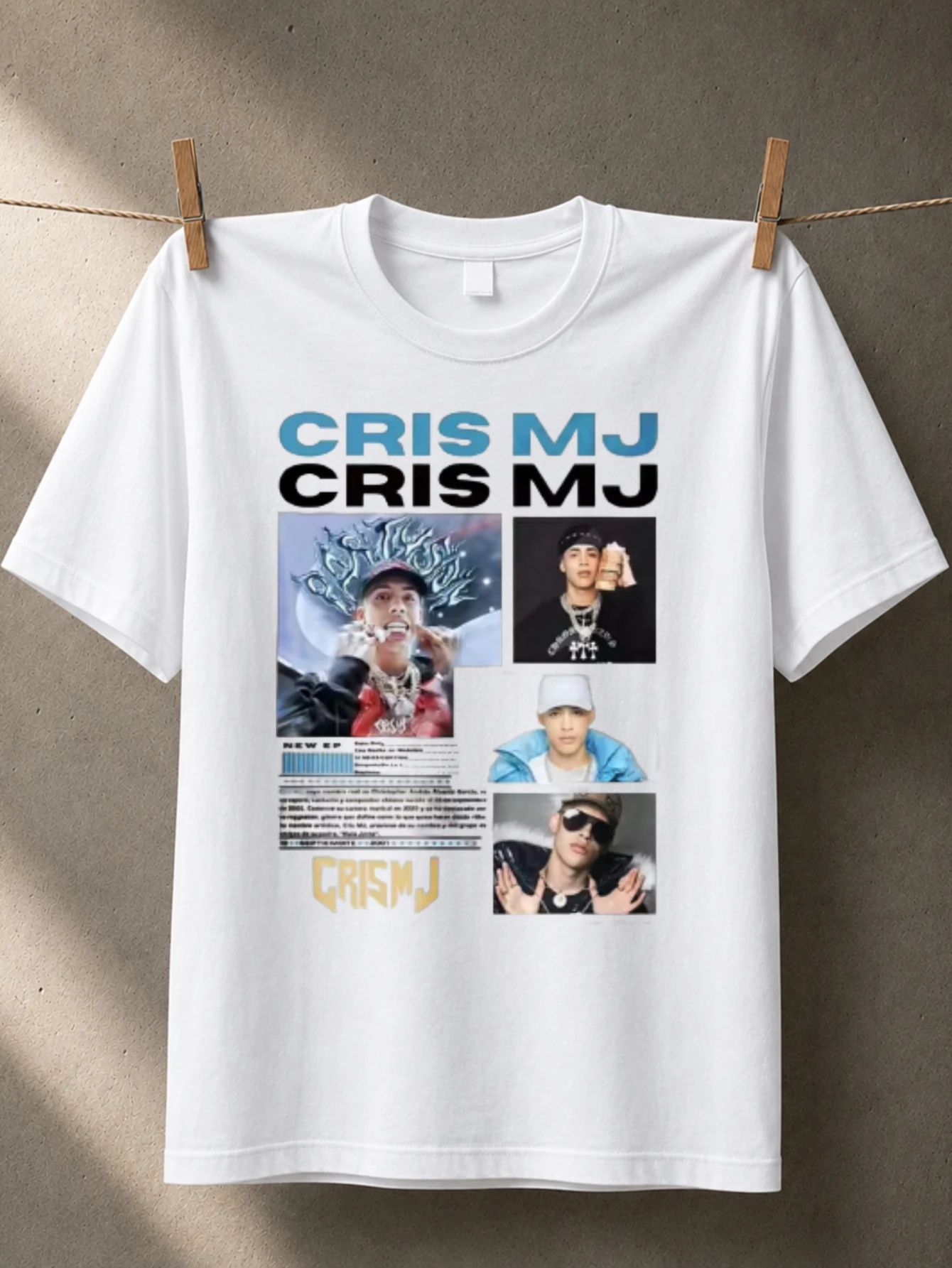 Cris MJ Photo Collage blue headline four artist panels new EP text block and modern urban music  Unisex All T-Shirt