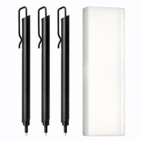 KACO Metal Sign pen 0.5MM Black Ink Gel Pen With Pen Clip For Office Business For Gift With Box/Kaco Black Blue Refill