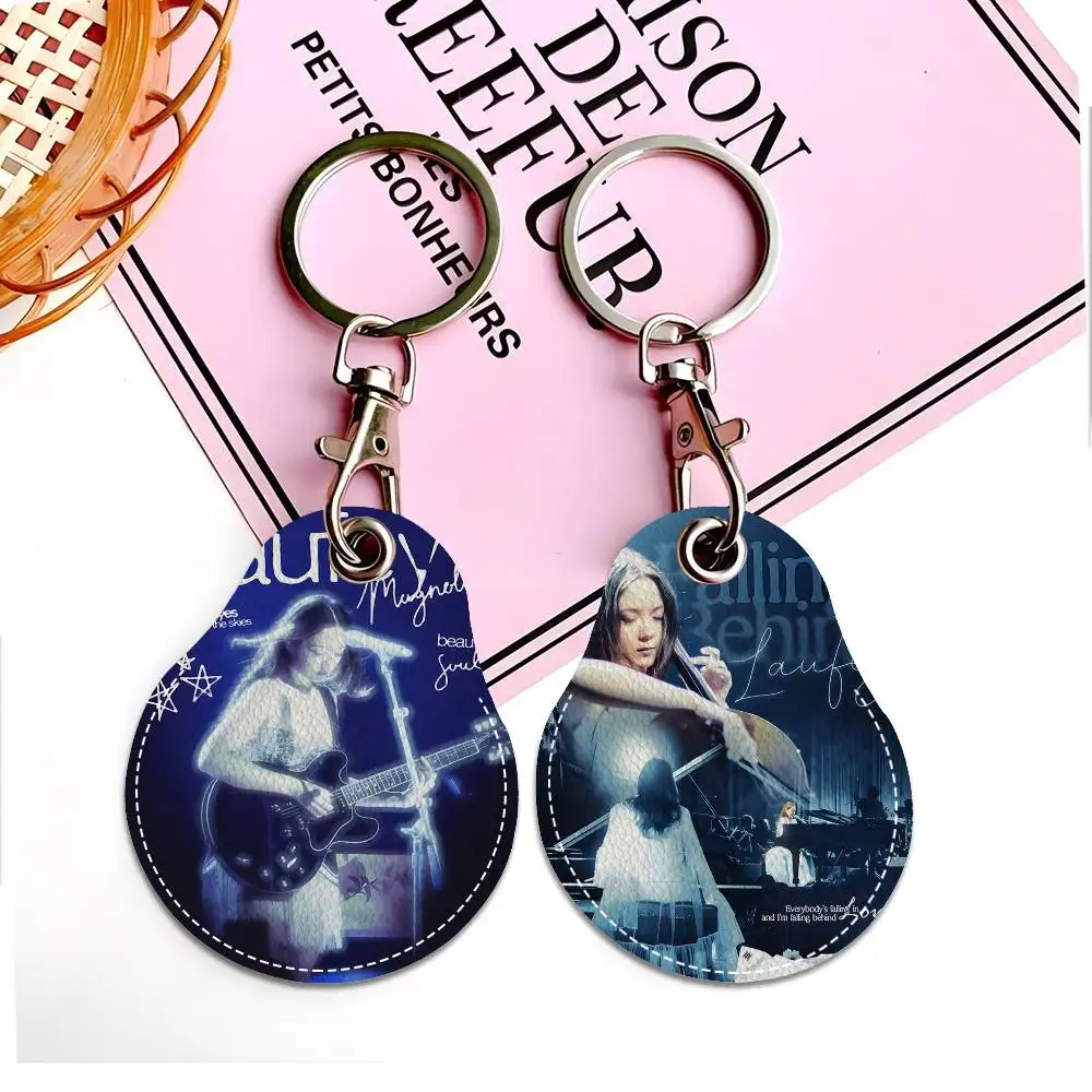 Pop Singer L-LaufeyS Cute Waterdrop Acc Control Card Holder Induction Bus Elevator Protective Cover Student PU Material