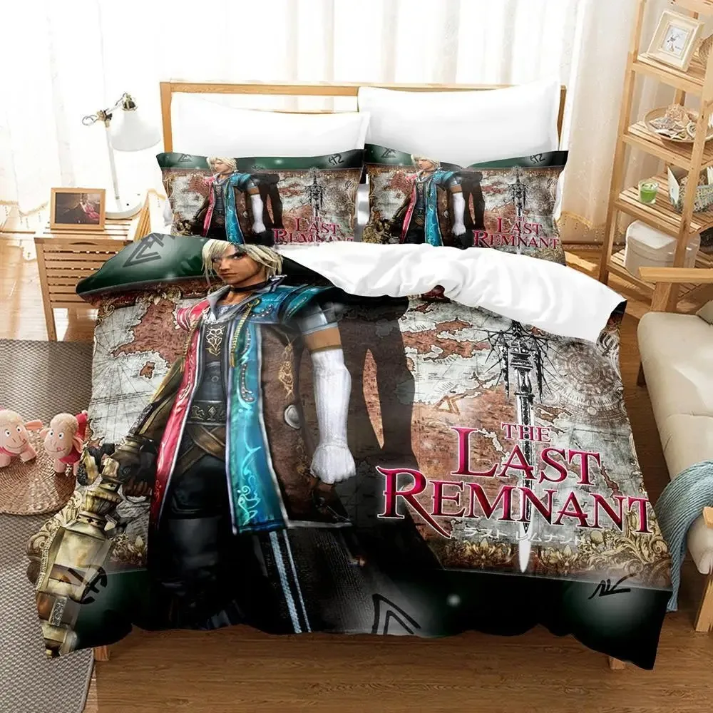 Fashion 3d Print Game The Last Remnant Bedding Set Cartoon Anime three-piece set Adult Kid Bedroom Duvet cover Sets Home Textile