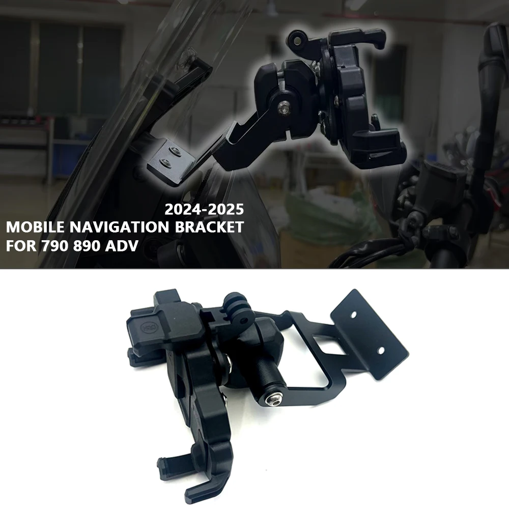 Motorcycle For 790 890 Adventure 2024-2025 Accessories Handlebar Cellphone GPS Navigation Mount Bracket Extension Stand Holder