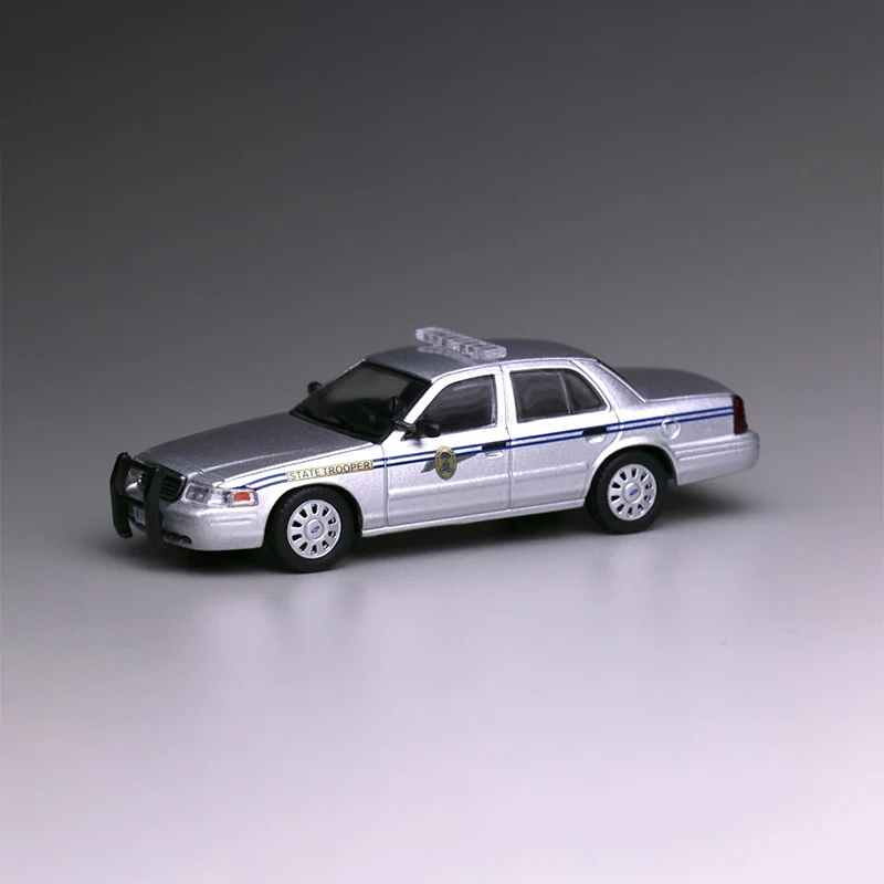 

596 1:64 Scale Victoria Crown CV Chicago Police Department Simulation Alloy Car Model Static Display Collectible Toy Gift