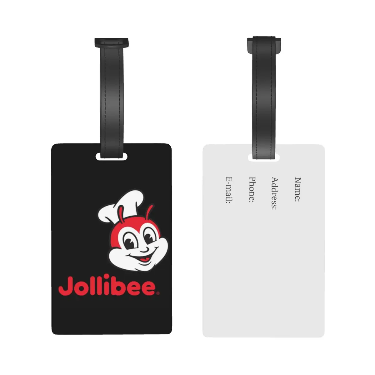 Jollibee багажные бирки, аксессуары для чемодана, дорожная модная багажная бирка из ПВХ, портативный держатель для этикеток, идентификационное имя, адрес