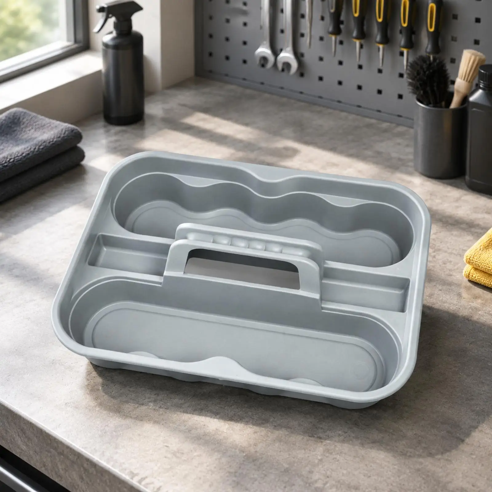 Car Detailing Supply Basket Sturdy Handheld Tool Basket Large for Wash Bays