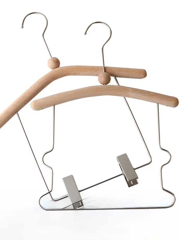 

Японская деревянная вешалка для детской одежды, комплект для малышей, для брюк, из вязового дерева, интегрированная вешалка для одежды