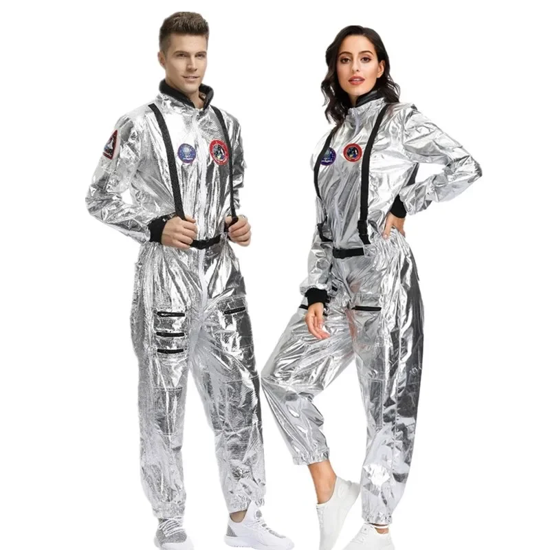 2019 New Arrival Adult Astronaut Space Jumpsuit Halloween Cosplay Party Pilots Couple Costume