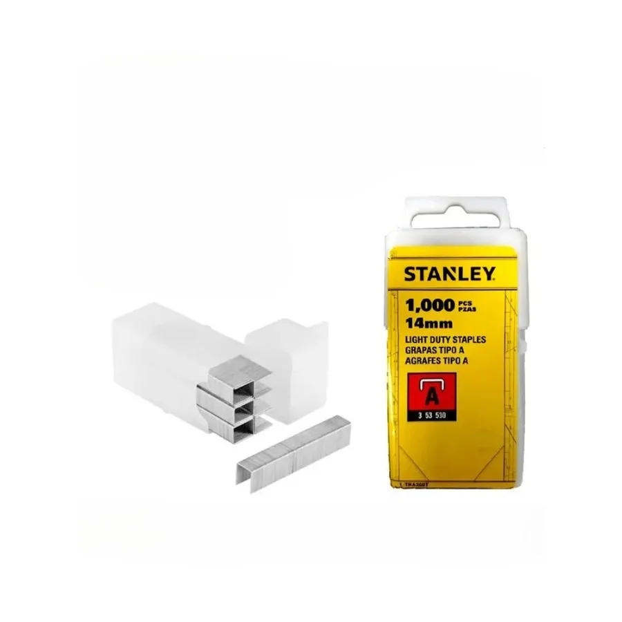 STANLEY Staples for Construction 14mm 1000PCS A Type Light Duty Staple 1-TRA209T