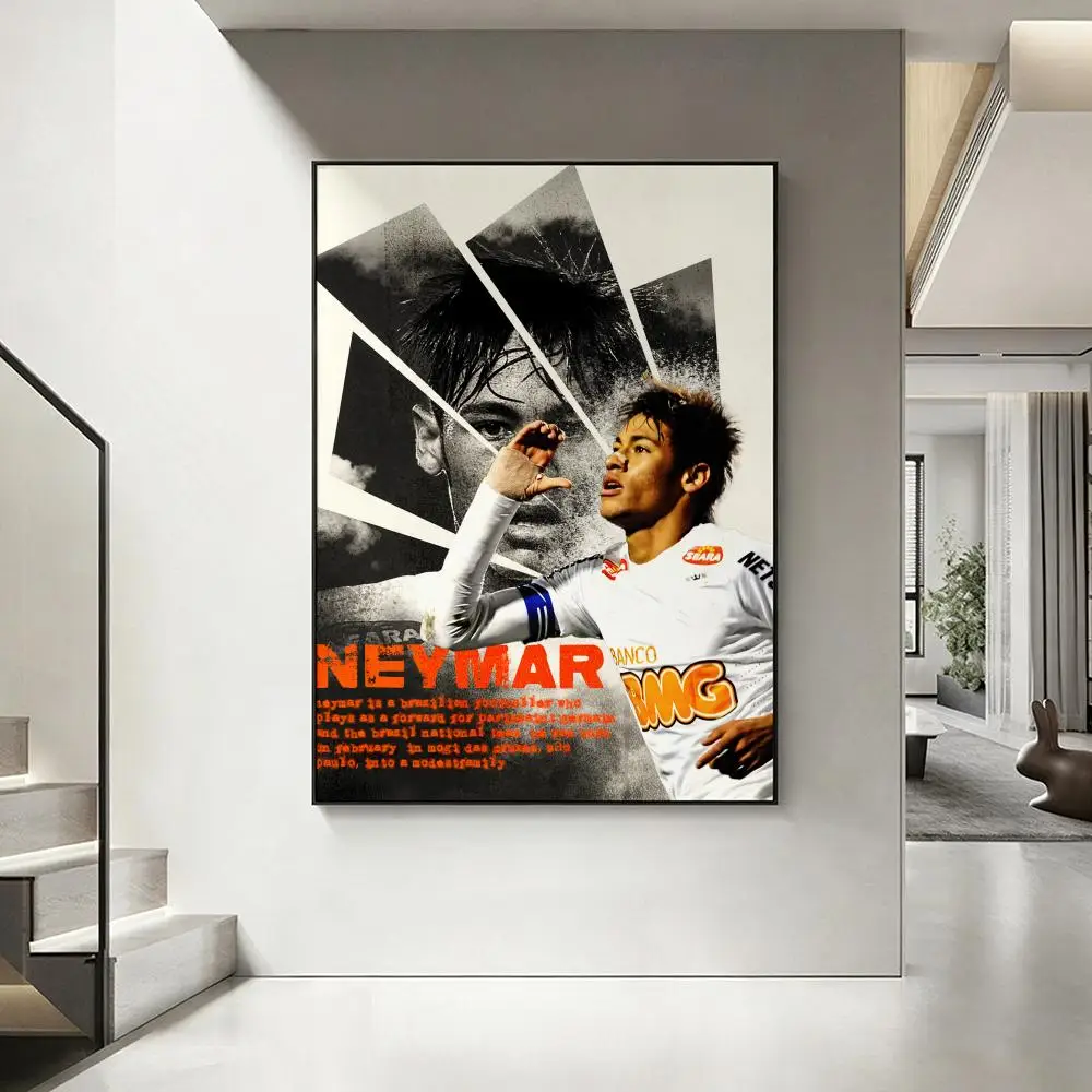 Sports N-Neymar Poster HD-Kunstwerk, wasserfest, selbstklebende Wanddekoration, Heimdekoration (Wohnzimmer, Schlafzimmer, Bar), ästhetisch – Detail 8