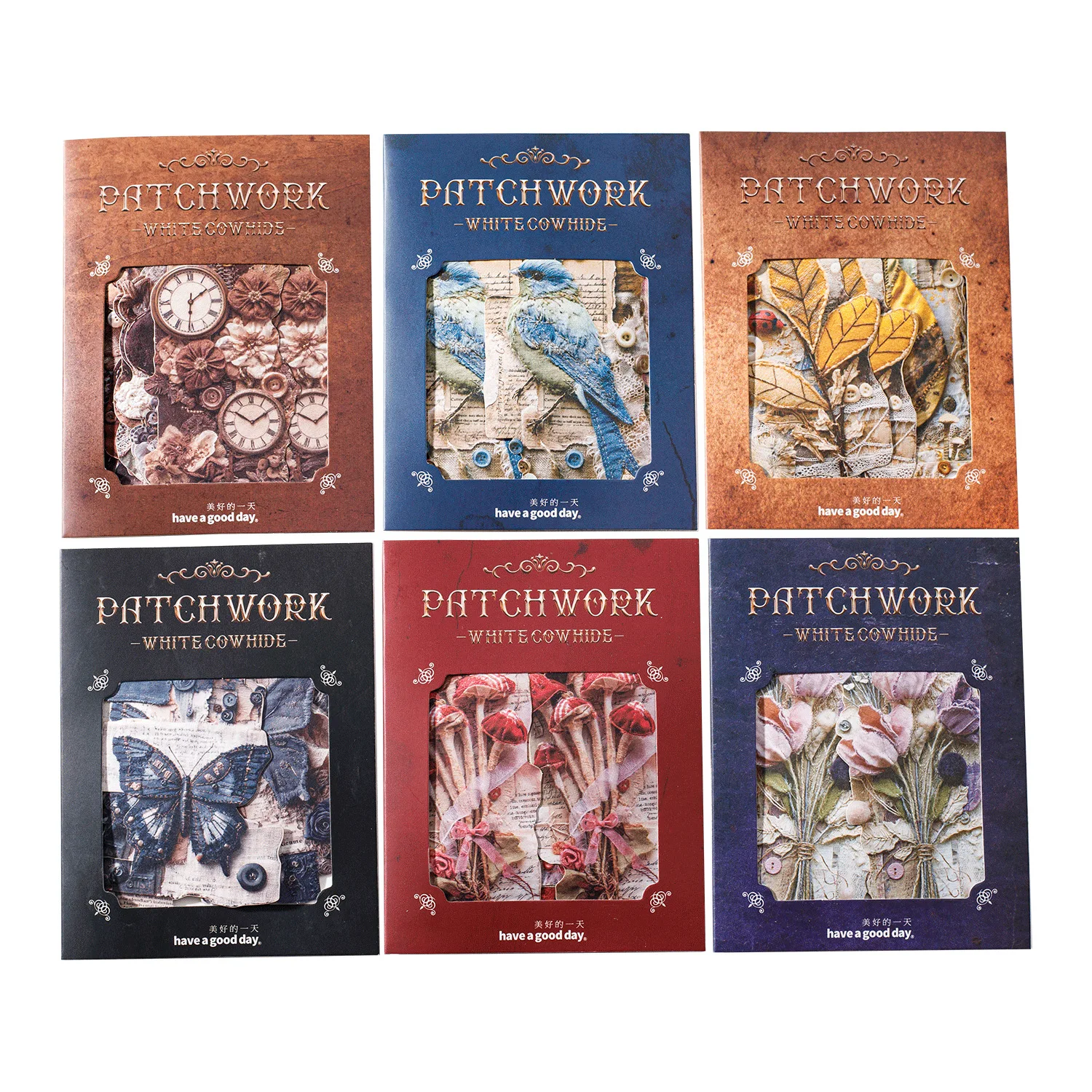 

24sets/lot Kawaii Stationery Stickers The art of patchwork Diary Decorative Mobile Stickers Scrapbooking DIY Craft Stickers