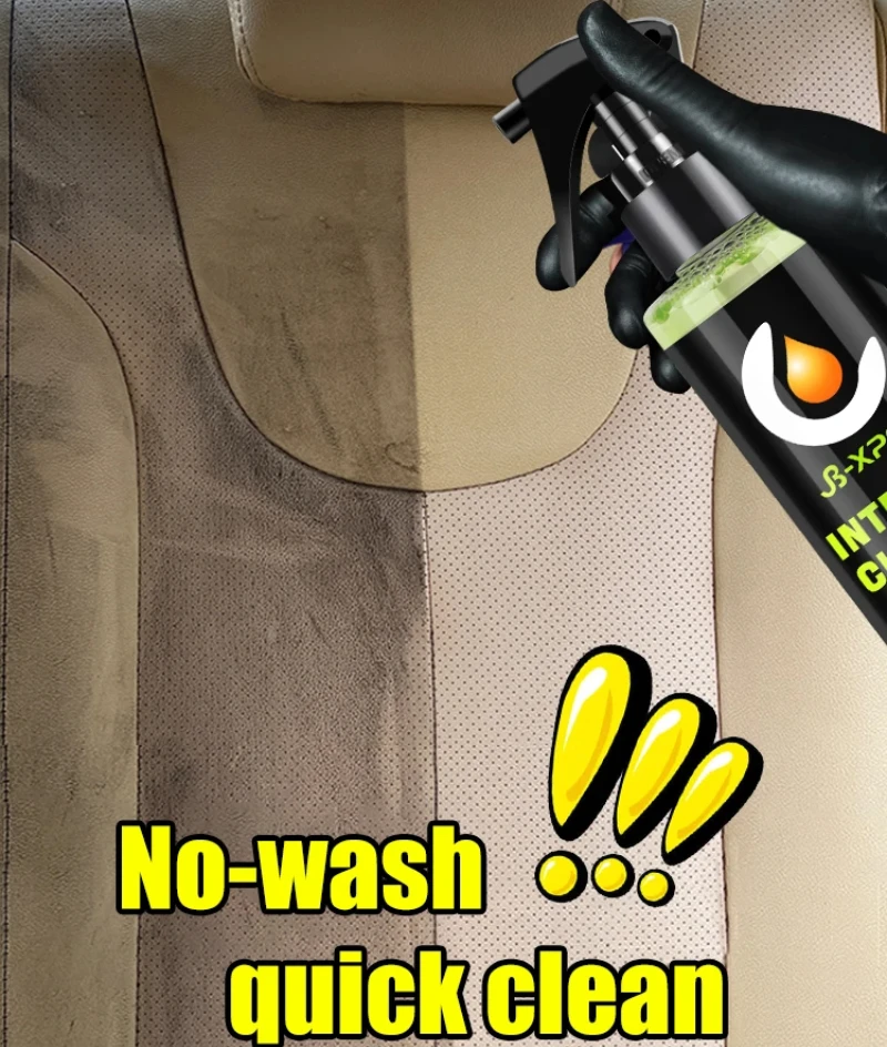 Leather & Fabric Revitalizer Kit – 100ml Foam Cleaner + Microfiber Cloth for Car Seats