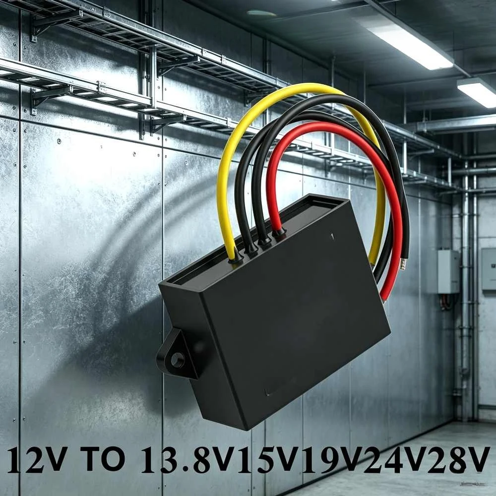 DC-DC Boost Converter 12V/ to 19V 24V 28V 15V Reliable 1A -5A Automotive Voltage Regulator Boost Power Supply Module Waterproof