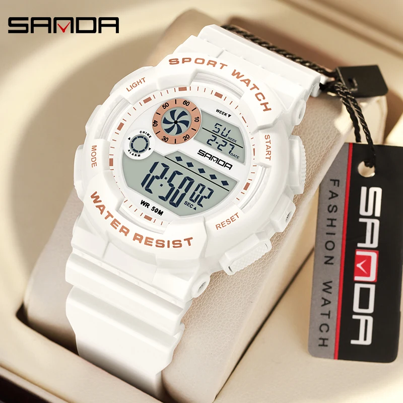 Fashion Sanda Top Brand Men Sports Student Casual Multifunctional Military Led Digital Electron Waterproof Wrist Watches