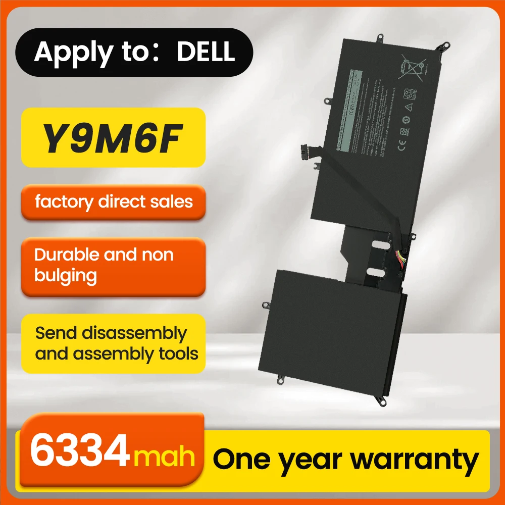 

BNN Y9M6F 08K84Y 6334mah laptop battery for Dell Alienware M15 M17 R2 P41E P87F series P87F ALW15M Series P87F001 08K84Y YM9KC
