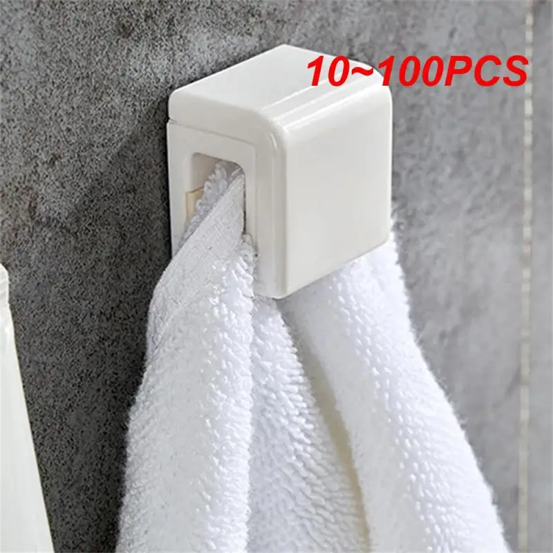 10~100PCS Toothpaste Storage Rack Multi-purpose Non-marking Stroage Hook Bathroom Hanging Clip Bathroom Accessories