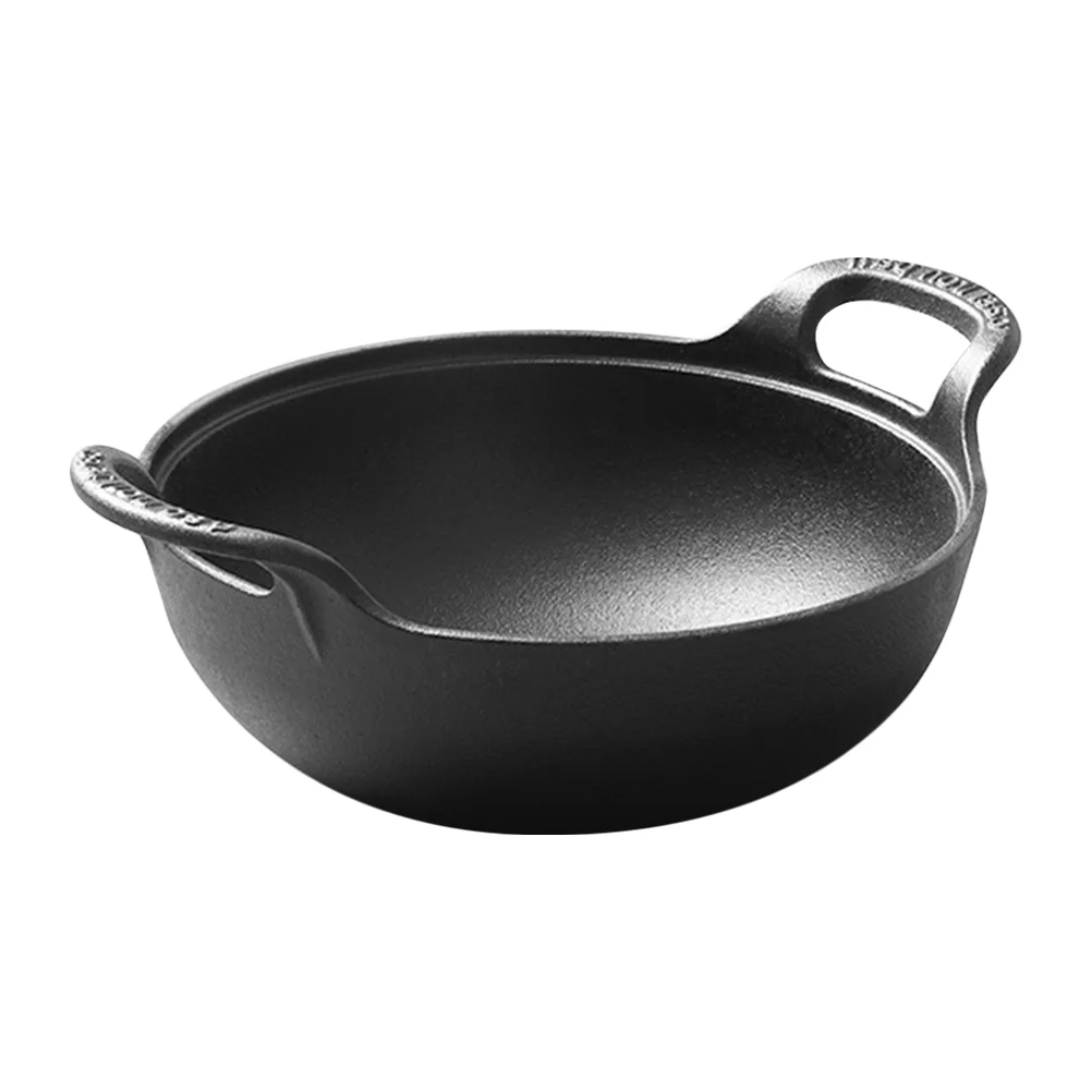 Non Stick Griddle Pan Outdoor Cast Camping Cooker Hanging for Cooking Universal Black